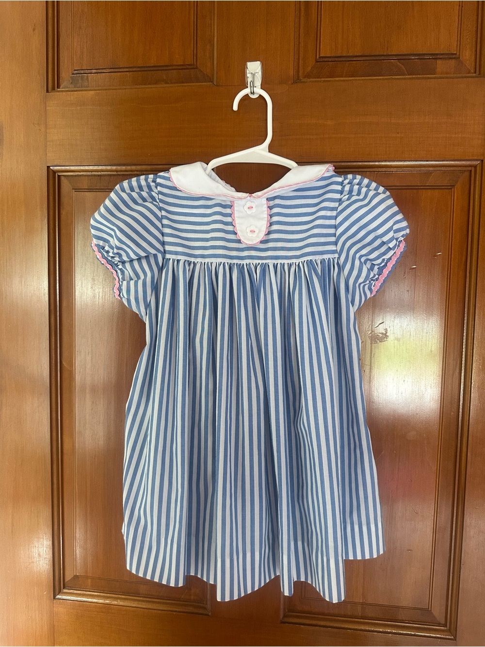 The Beaufort bonnet company Mary Dal dress Barbados stripe Hamptons hot pink